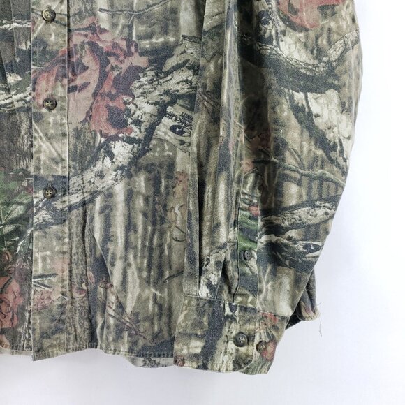 Mossy Oak Mens 2XL Vented Hunted Shirt Camouflage Long Sleeve Break Up Infinity - Picture 5 of 9